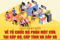 [Infographics] - Quy định mới về tổ chức Bộ phận Một cửa tại cấp bộ, cấp tỉnh và cấp xã