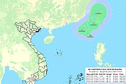 Vùng áp thấp khu vực Biển Đông đã mạnh lên thành áp thấp nhiệt đới