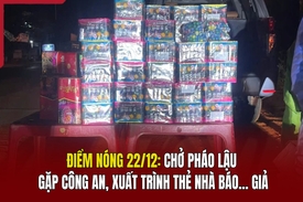 Điểm nóng 22/12: Chở pháo lậu gặp công an, xuất trình thẻ nhà báo... giả