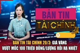 Bản tin Tài chính 20/3: Giá vàng vượt mốc 100 triệu đồng/lượng rồi hạ nhiệt