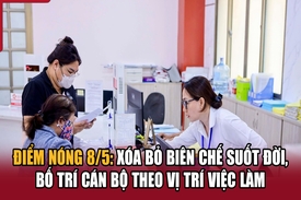 Điểm nóng 8/5: Xóa bỏ biên chế suốt đời, bố trí cán bộ theo vị trí việc làm