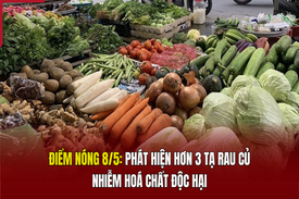 Điểm nóng 8/5: Phát hiện hơn 3 tạ rau củ nhiễm hoá chất độc hại