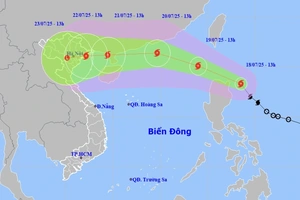 Bão Wipha có thể mạnh lên cấp 12 và ảnh hưởng trực tiếp đến miền Bắc từ ngày 22/7