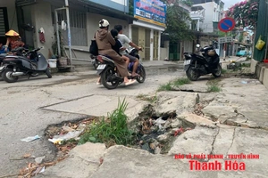 “Bẫy” nguy hiểm gần ngã tư đường Thọ Hạc và Lý Nhân Tông