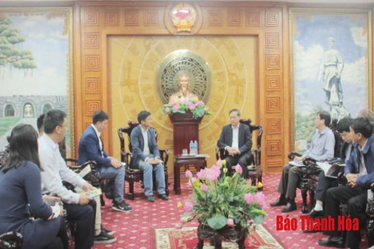 Phó chủ tịch Thường trực UBND tỉnh Nguyễn Đức Quyền làm việc với Đoàn công tác của Công ty Billion Union Textile Limited