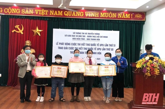 Thanh Hóa có 4 học sinh đoạt giải quốc gia Cuộc thi viết thư Quốc tế UPU lần thứ 51