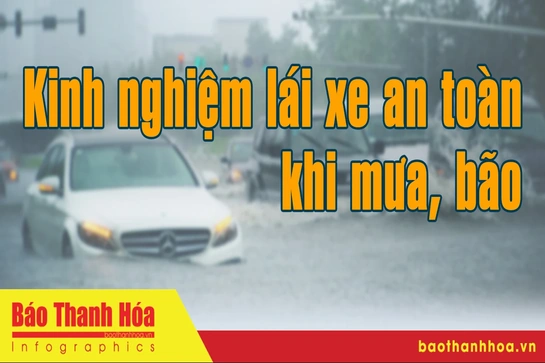 Kinh nghiệm lái xe an toàn khi mưa, bão