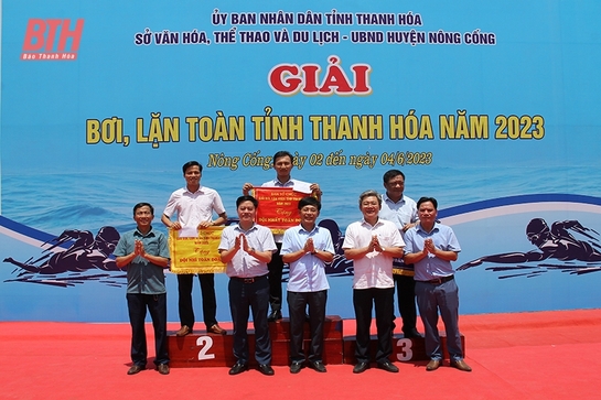 Huyện Cẩm Thủy nhất toàn đoàn tại Giải bơi, lặn toàn tỉnh Thanh Hóa năm 2023