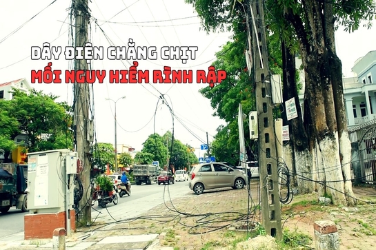 Dây điện chằng chịt - Mối nguy hiểm rình rập