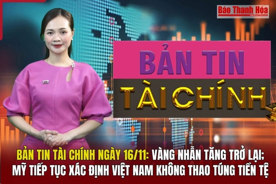 Bản tin Tài chính 16/11: Vàng nhẫn tăng trở lại; Mỹ tiếp tục xác định Việt Nam không thao túng tiền tệ