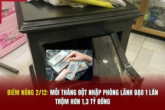 Điểm nóng 2/12: Mỗi tháng đột nhập phòng lãnh đạo 1 lần, trộm hơn 1,3 tỷ đồng