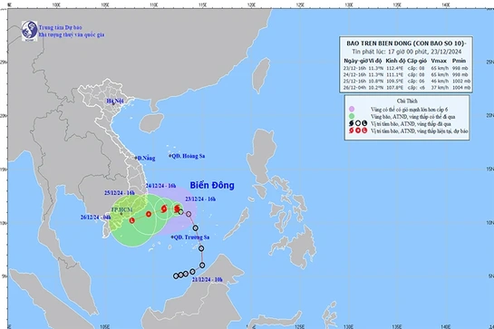 Bão số 10 (Pabuk) ít khả năng ảnh hưởng tới đất liền Việt Nam