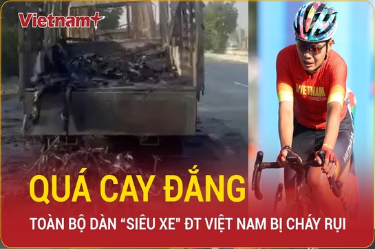 Xót xa cảnh toàn bộ dàn xe đạp tiền tỷ của đội tuyển Việt Nam bị cháy rụi