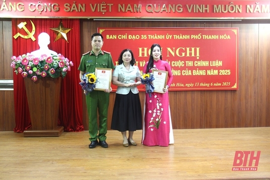 TP Thanh Hóa trao giải Cuộc thi Chính luận bảo vệ nền tảng tư tưởng của Đảng