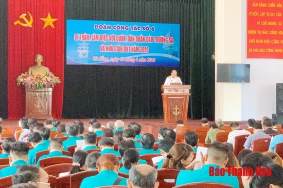 Đoàn công tác số 6: Triển khai chương trình thăm, làm việc với quân, dân Trường Sa và nhà giàn DK1