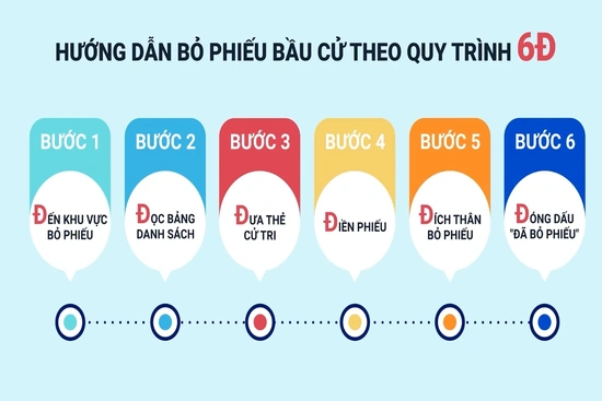 [Video] - 6 bước bỏ phiếu bầu cử đại biểu Quốc hội, HĐND các cấp