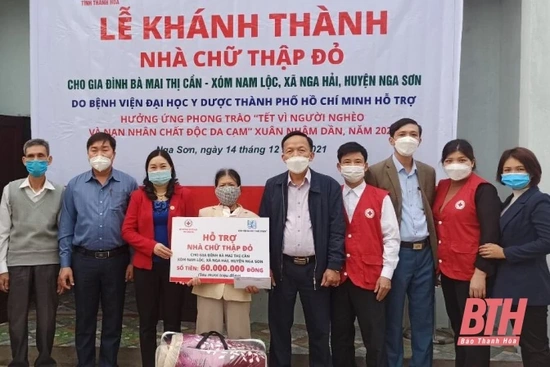 Hội Chữ thập đỏ tỉnh bàn giao hỗ trợ nhà cho gia đình có hoàn cảnh khó khăn tại xã Nga Hải