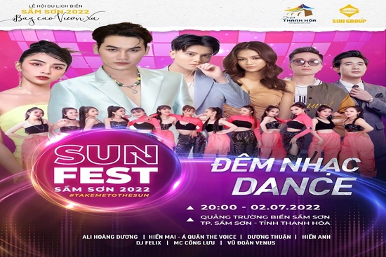 Lắc lư theo điệu nhạc trong đêm Sun Fest thứ 10 với chủ đề nhạc Dance