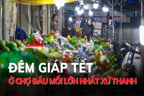 Đêm giáp tết ở chợ đầu mối lớn nhất xứ Thanh