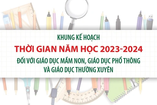 Ban hành Khung kế hoạch thời gian năm học 2023-2024