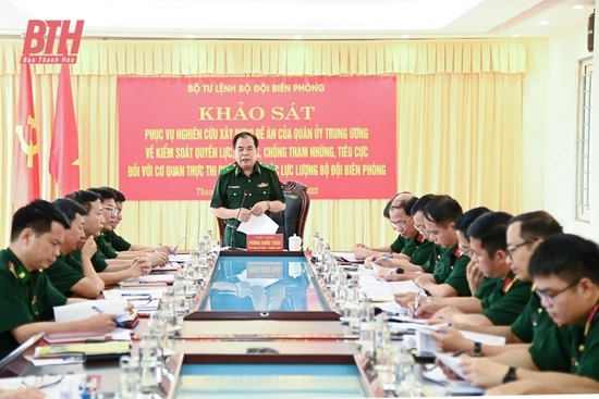 Khảo sát phục vụ nghiên cứu Đề án của Ban chỉ đạo Quân ủy Trung ương tại BĐBP Thanh Hóa