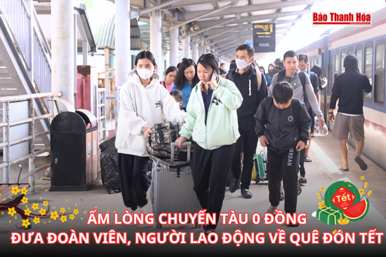 Ấm lòng chuyến tàu 0 đồng đưa đoàn viên, người lao động về quê đón tết