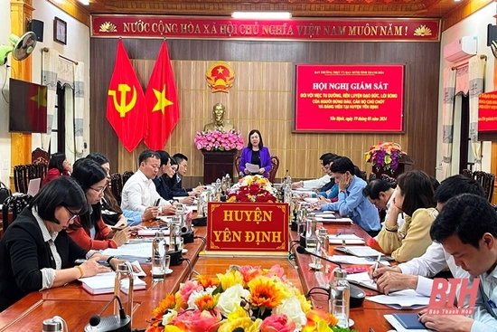 Giám sát việc tu dưỡng, rèn luyện đạo đức, lối sống của người đứng đầu, cán bộ chủ chốt và cán bộ, đảng viên tại huyện Yên Định