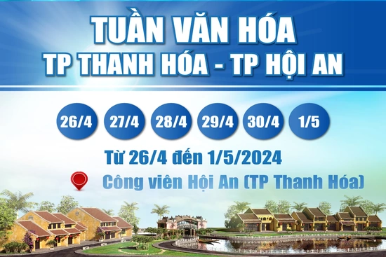 [Infographics] –  Tuần văn hóa  thành phố Thanh Hóa - thành phố Hội An năm 2024