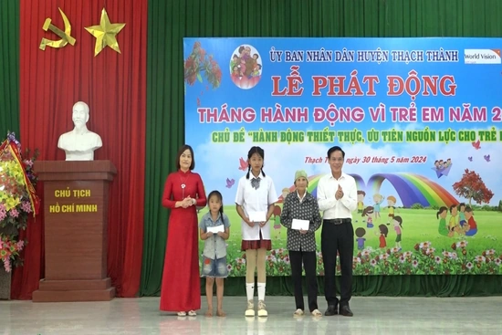 Thạch Thành: Phát động Tháng hành động vì trẻ em năm 2024