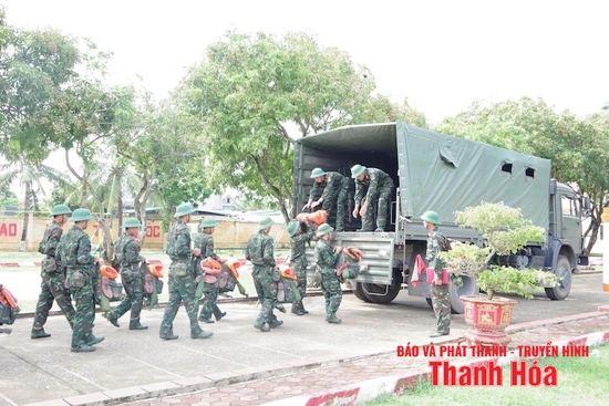 Bộ CHQS tỉnh Thanh Hóa triển khai công tác sẵn sàng ứng phó bão số 3