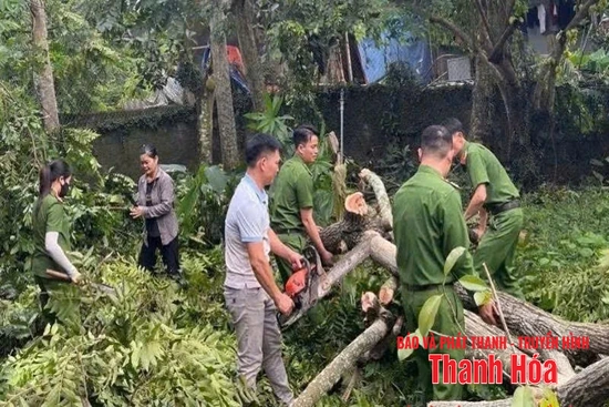 Công an Thanh Hóa triển khai đồng bộ các phương án ứng phó với bão số 3