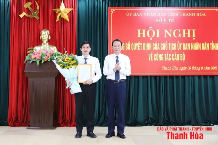 Công bố Quyết định bổ nhiệm Giám đốc Sở Y tế Thanh Hóa