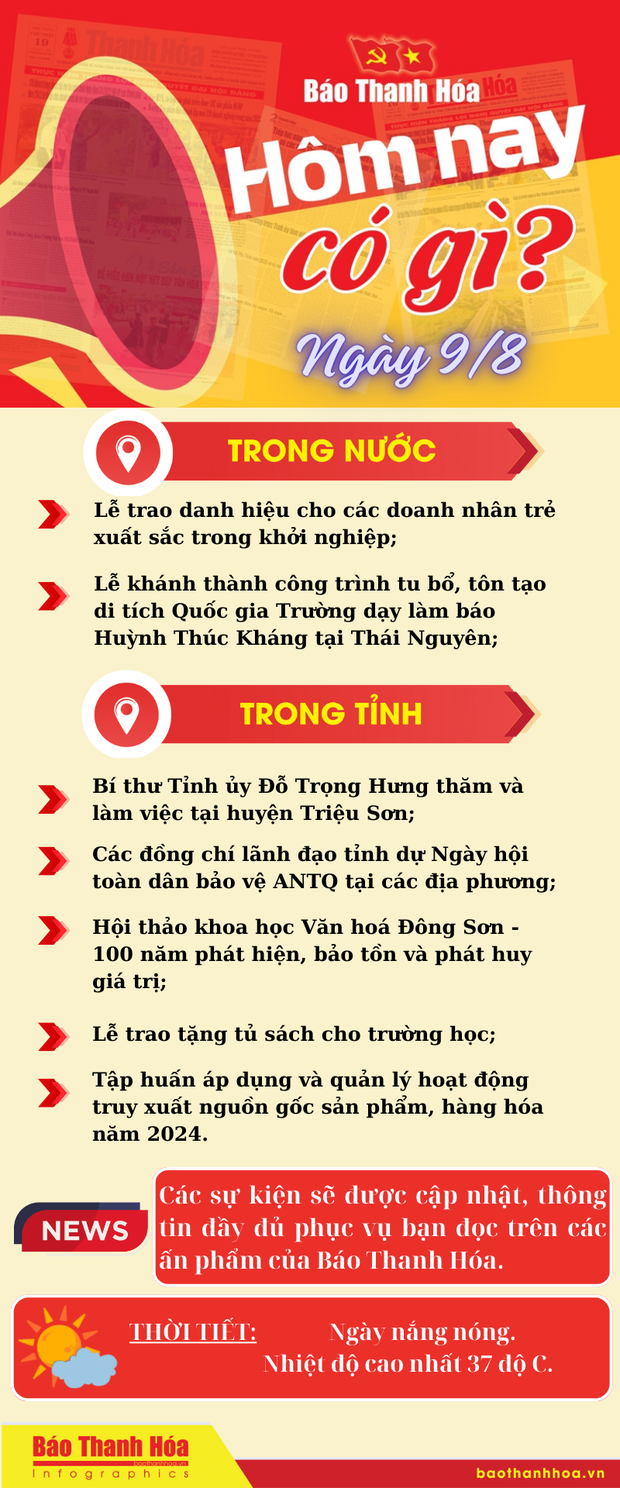 Hôm nay có gì? - Sự kiện nổi bật link vào m88 bhki 9/8/2024
