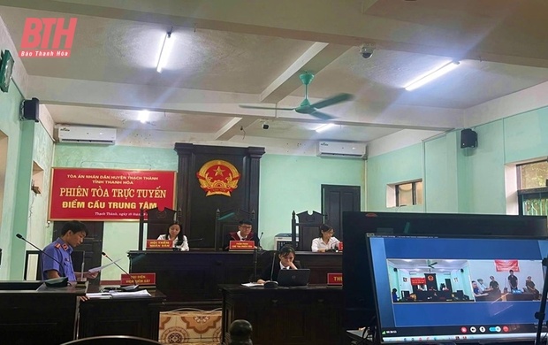 Thạch Thành xét xử trực tuyến 4 vụ m88 cá cược thể thao trực tuyến hình sự