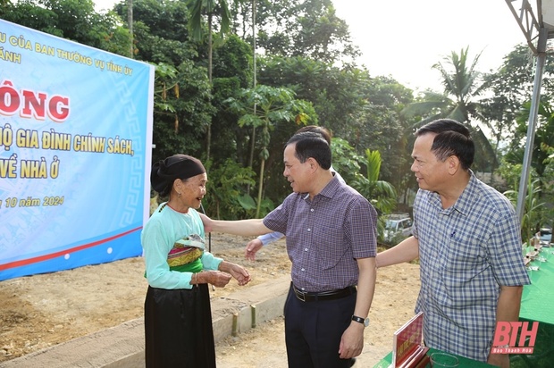 Phó Bí thư Thường trực kèo nhà cái m88 uỷ Lại Thế Nguyên dự Lễ khởi công xây dựng nhà ở cho hộ nghèo, hộ gia đình chính sách tại Lang Chánh và Bá Thước