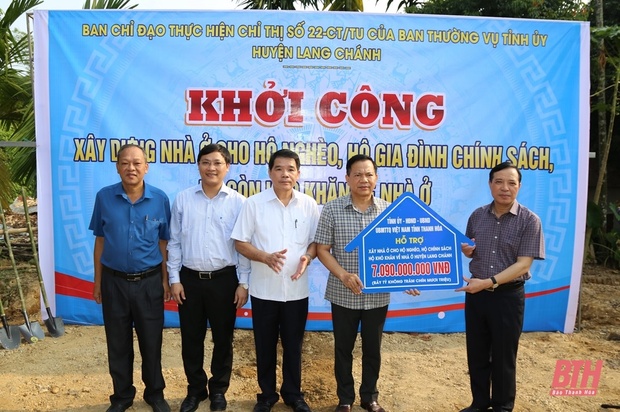 Phó Bí thư Thường trực kèo nhà cái m88 uỷ Lại Thế Nguyên dự Lễ khởi công xây dựng nhà ở cho hộ nghèo, hộ gia đình chính sách tại Lang Chánh và Bá Thước