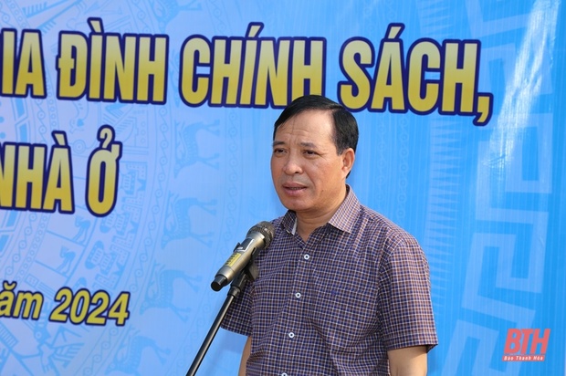 Phó Bí thư Thường trực kèo nhà cái m88 uỷ Lại Thế Nguyên dự Lễ khởi công xây dựng nhà ở cho hộ nghèo, hộ gia đình chính sách tại Lang Chánh và Bá Thước