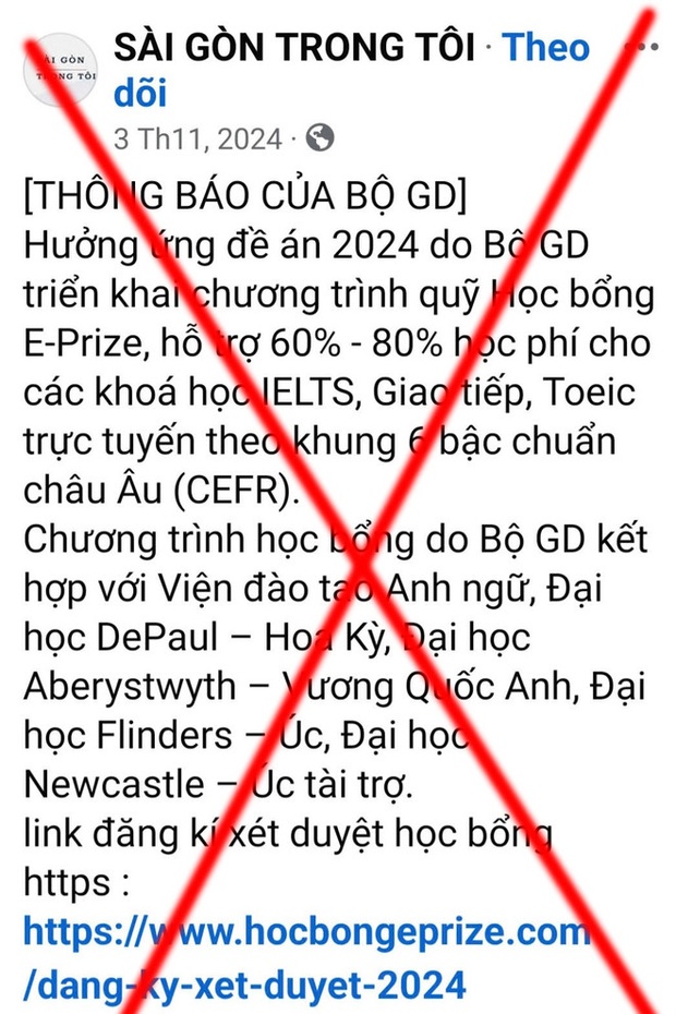 Bộ Giáo dục và Đào tạo cảnh m88 cá cược thể thao trực tuyến hiện tượng trang Facebook mạo danh Bộ
