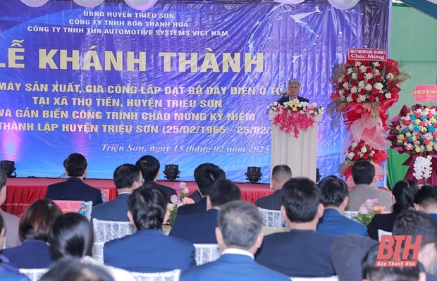 Khánh m88 trang chủ và gắn biển công trình Nhà máy sản xuất, gia công lắp đặt bộ dây điện ô tô