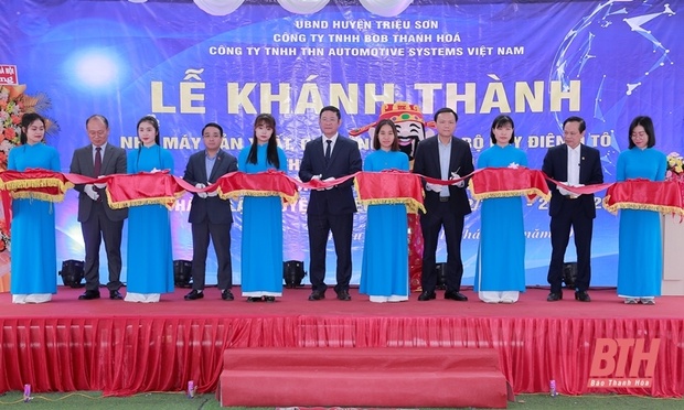 Khánh m88 trang chủ và gắn biển công trình Nhà máy sản xuất, gia công lắp đặt bộ dây điện ô tô