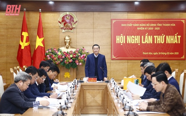 Hội nghị lần thứ nhất Ban Chấp hành Đảng bộ UBND m88 link mới nhất Thanh Hóa, nhiệm kỳ 2020-2025