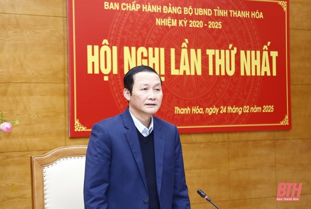 Hội nghị lần thứ nhất Ban Chấp hành Đảng bộ UBND m88 link mới nhất Thanh Hóa, nhiệm kỳ 2020-2025