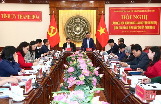 Đoàn công tác Học viện Chính trị Quốc gia m m88 làm việc tại Thanh Hoá