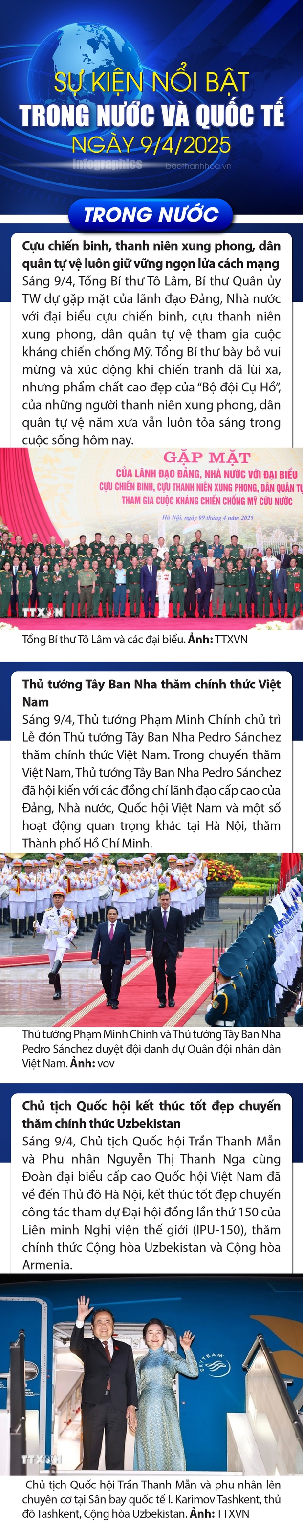 Sự kiện nổi bật trong nước, link đăng nhập m88 tế ngày 9/4/2025