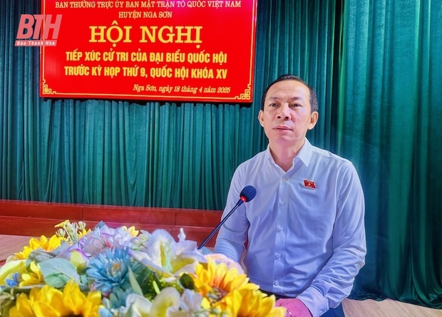 Đại biểu Quốc dang nhap m88 tiếp xúc cử tri Nga Sơn