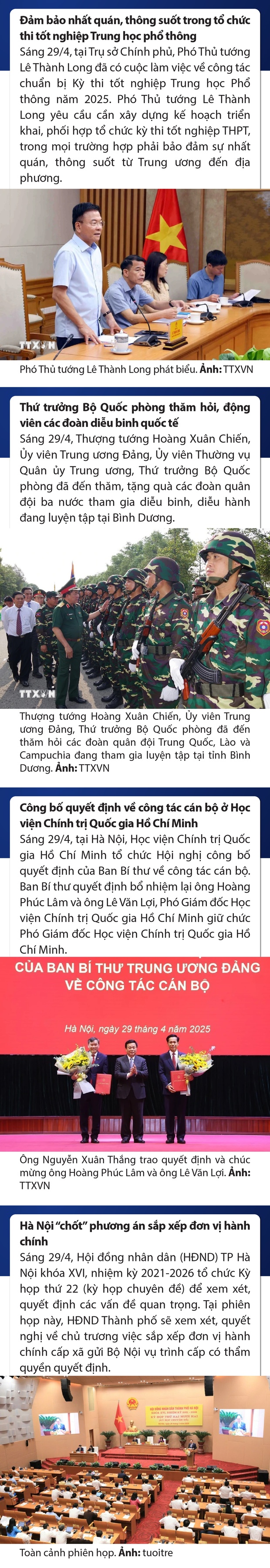 Sự kiện nổi bật đăng ký m88, quốc tế ngày 29/4/2025