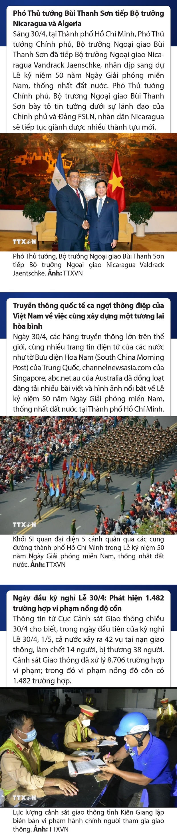 Sự kiện nổi bật trong m88 the thao, quốc tế ngày 30/4/2025