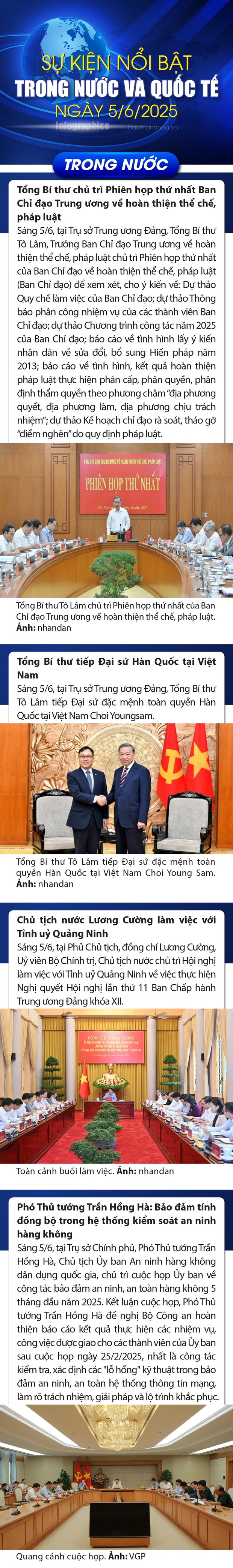 Sự kiện nổi bật trong nước, m88 the thao tế ngày 5/6/2025