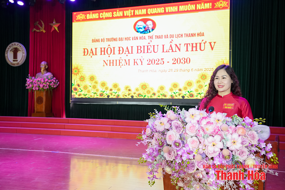 Đại hội đại biểu Đảng bộ Trường Đại học Văn hóa, Thể thao và Du lịch đăng ký m88 lần thứ V, nhiệm kỳ 2025-2030