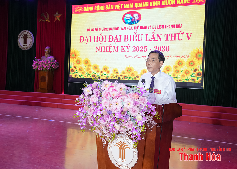 Đại hội đại biểu Đảng bộ Trường Đại học Văn hóa, Thể thao và Du lịch đăng ký m88 lần thứ V, nhiệm kỳ 2025-2030
